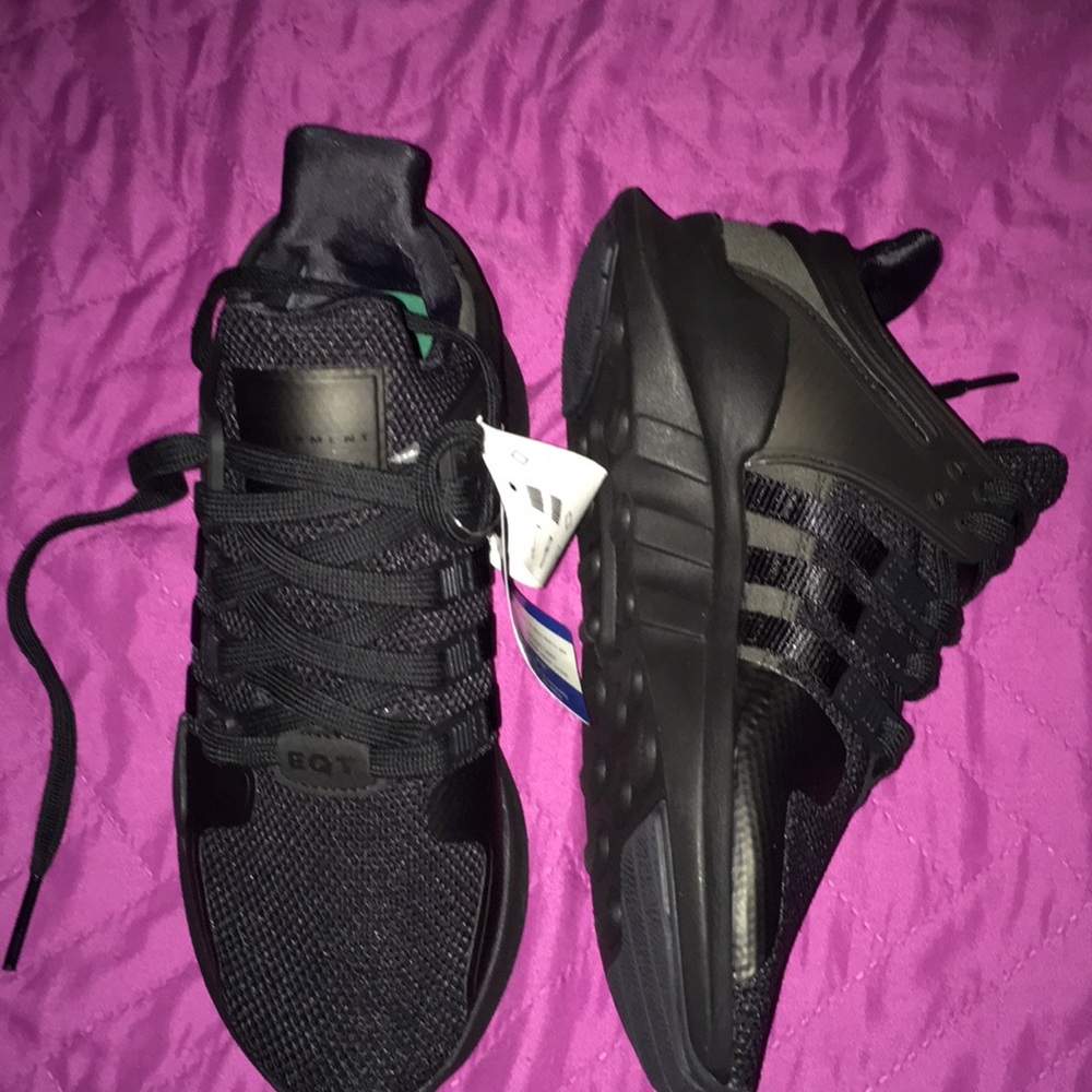 NWT Adidas EQT Shoes in all Black